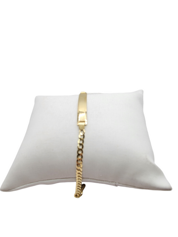 10K gold bracelet. baby . 7in. 3mm