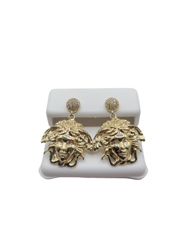 10K gold earrings. Meduza.
