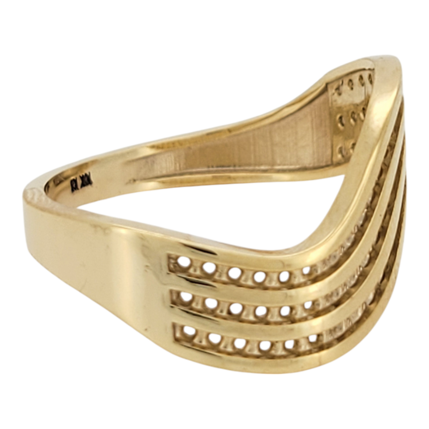 10K gold ring. Waves. Size 7