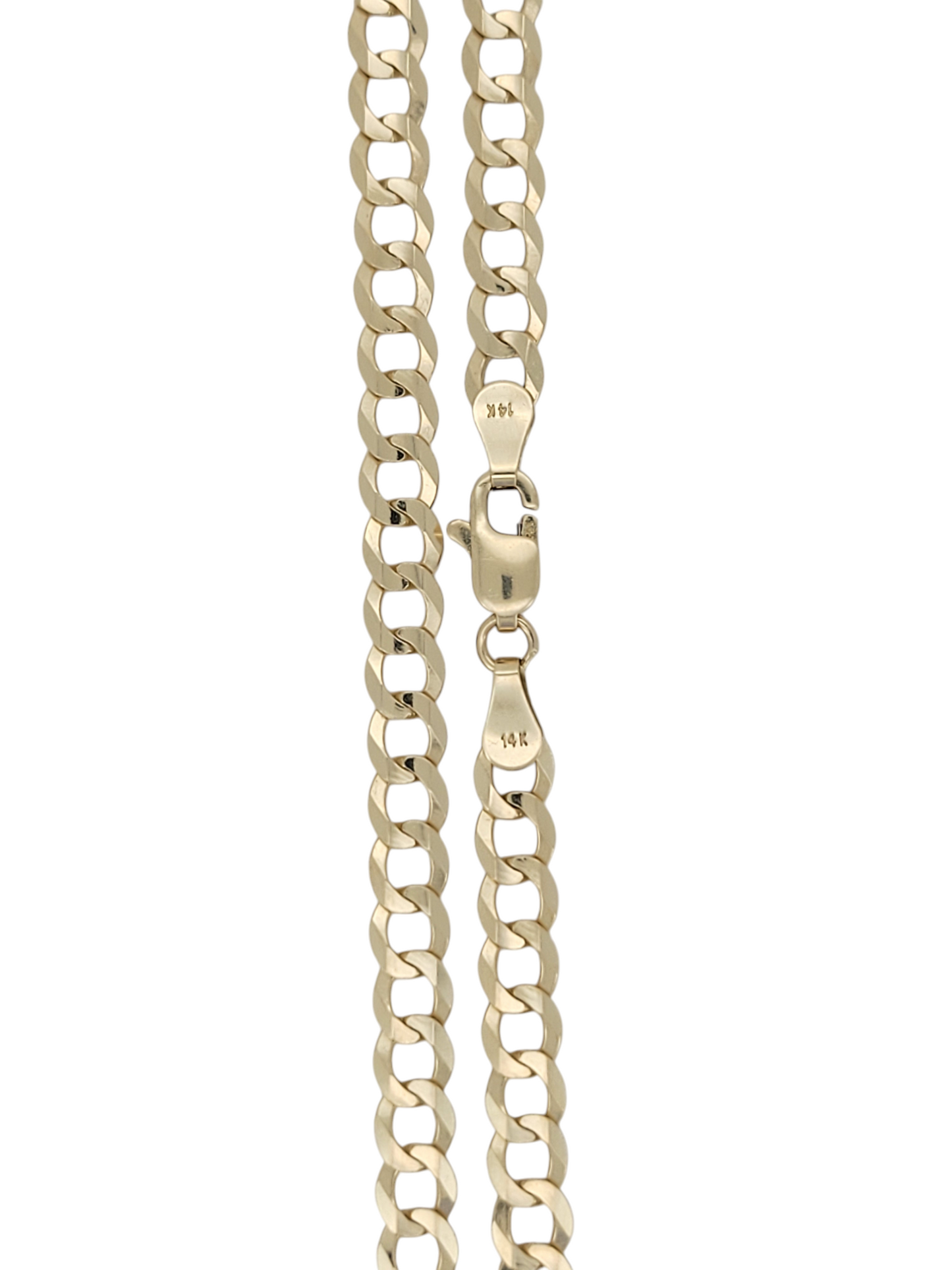 Cuban gold chain 14K Solida. Cut shine. 24mm .5mm