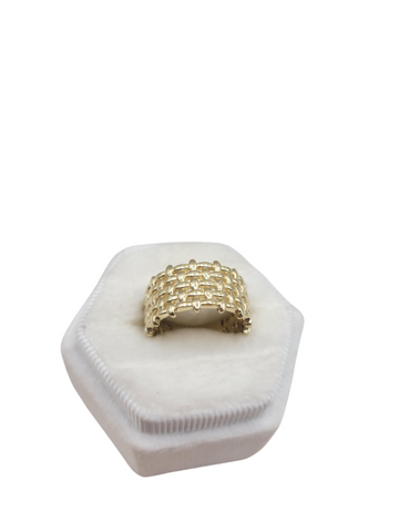 10K gold braided ring. Size 7.5