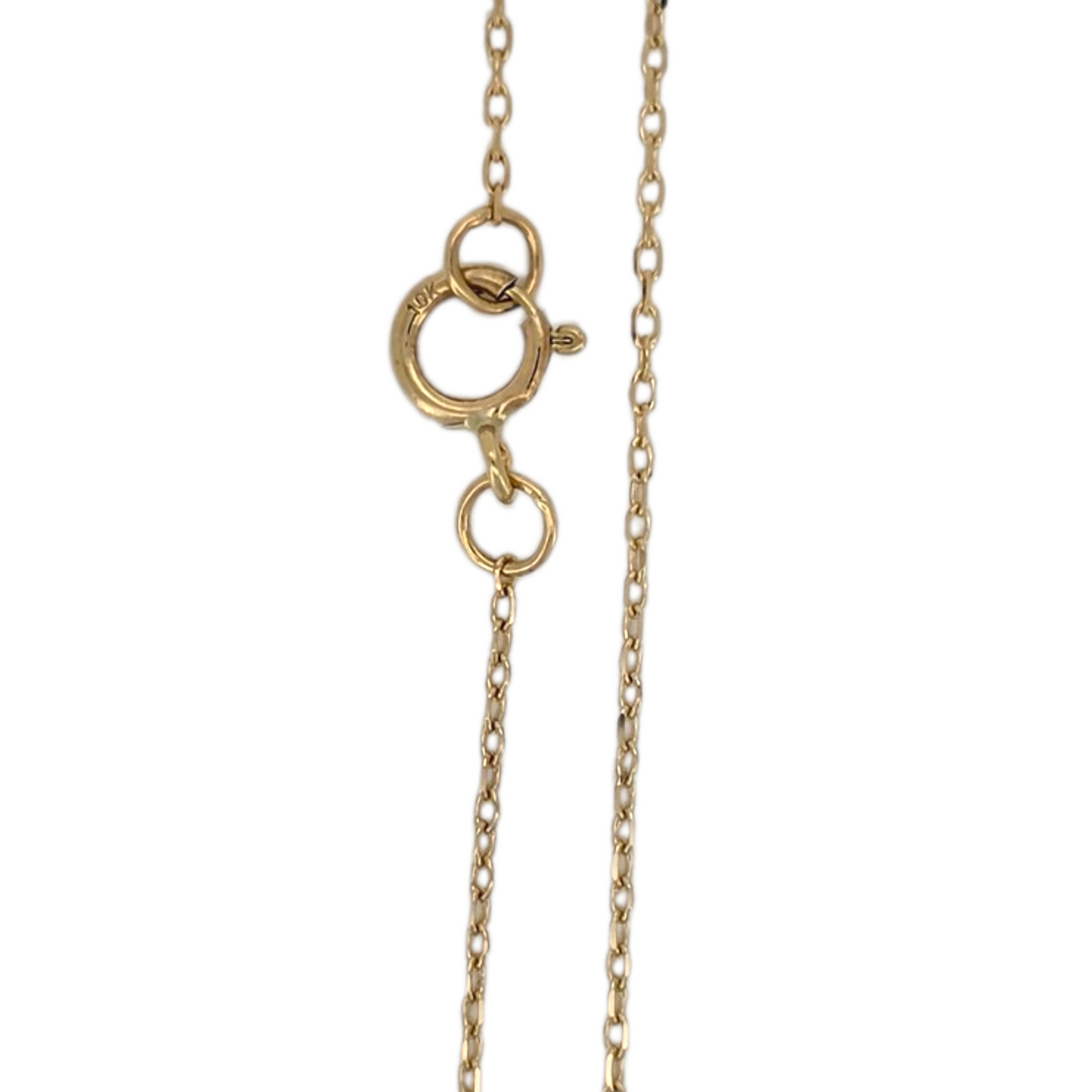 10k Gold Cable Chain with Moon Pendant. 18in