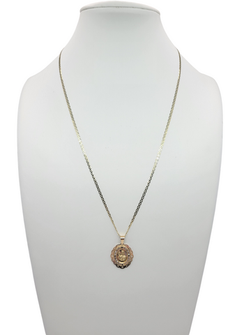 10K Gold Valentino Sailor Chain. Greek Charm. 20in (2mm)