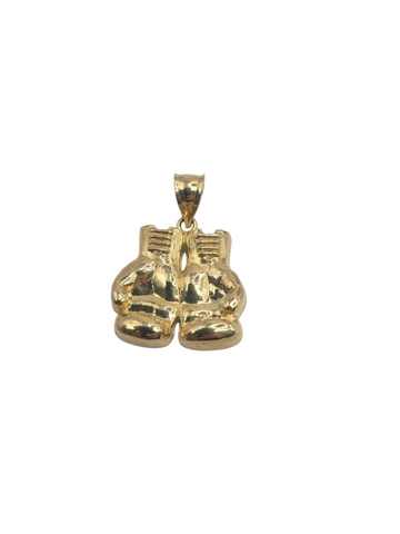 10K gold pendant. Boxing gloves.