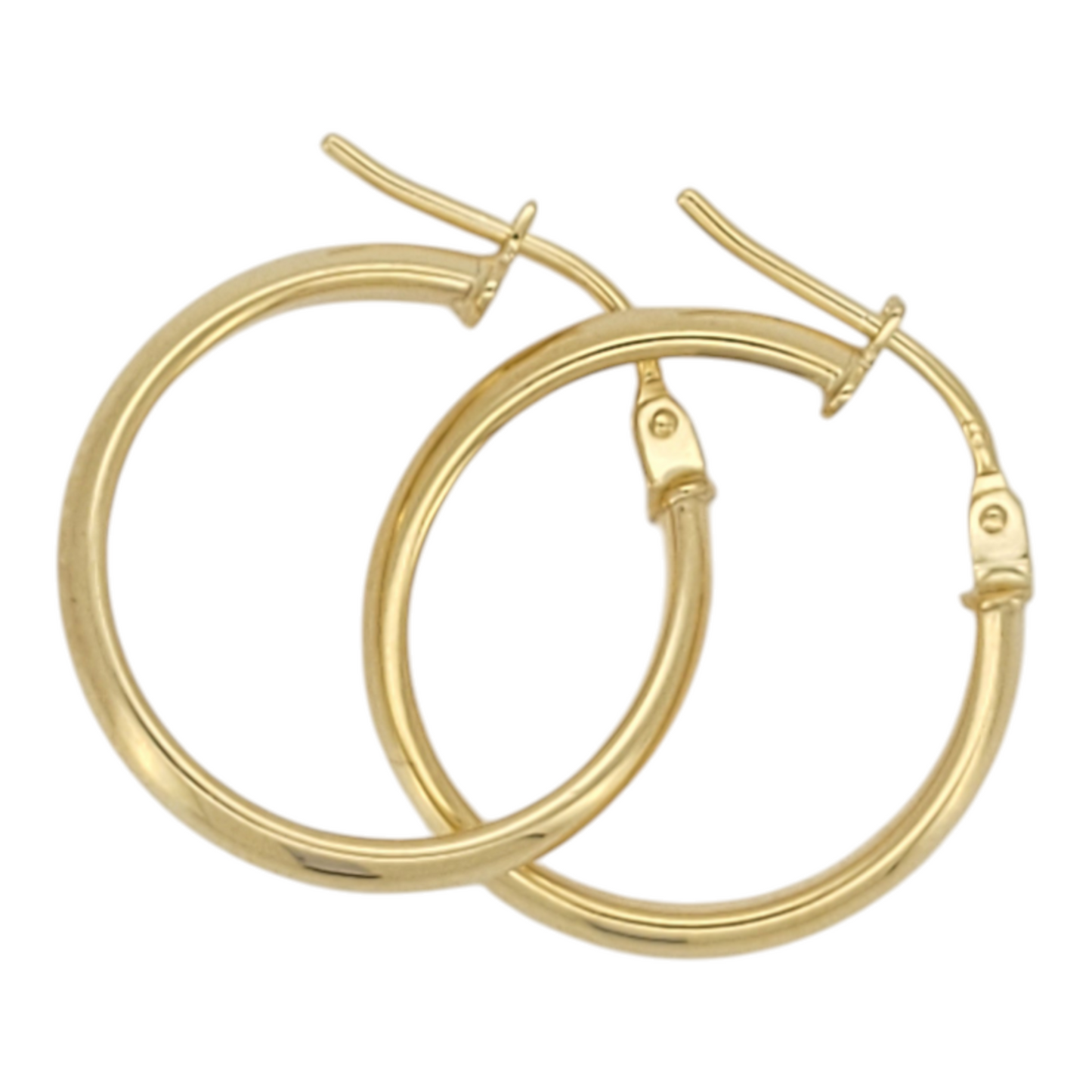 10K yellow gold hoops
