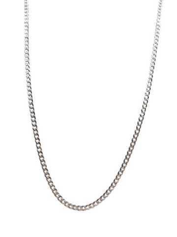 925 silver chain. plain. 20in. 3mm