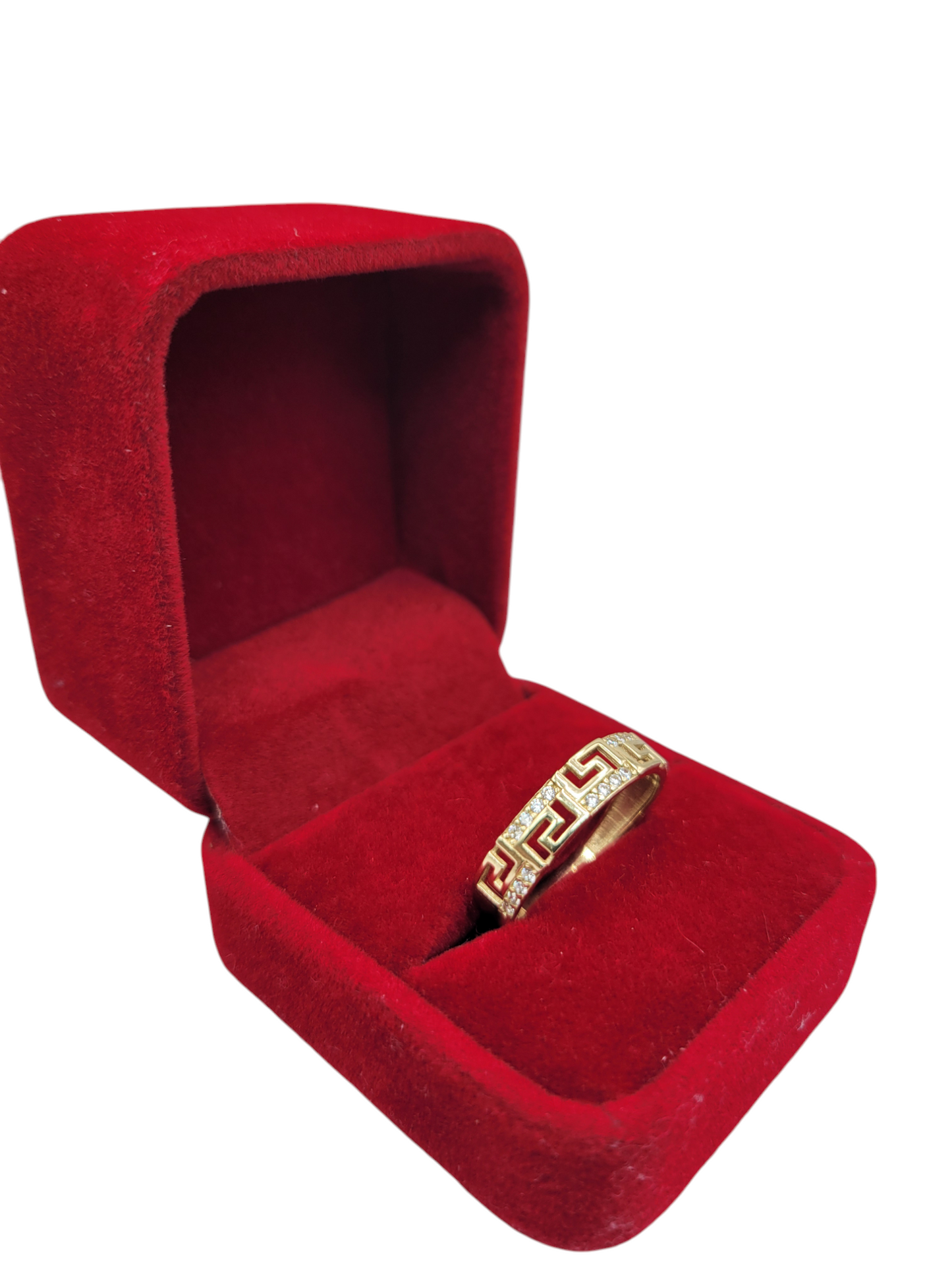 10K gold rings. Engagement. Labyrinth. Trio for men and women. Sizes 7 and 10.