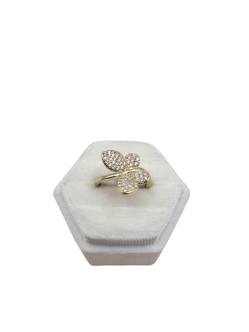 10K Gold Ring. Flower. Size 7.5