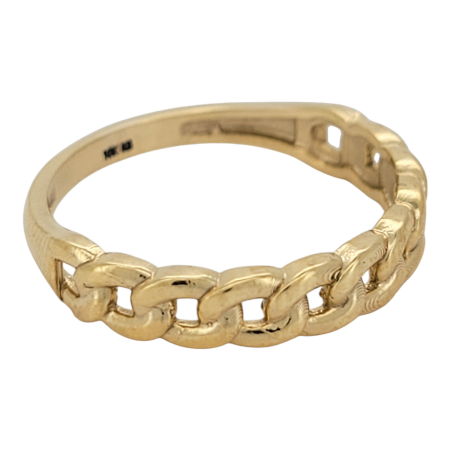 10K gold ring. Chain. Size 7