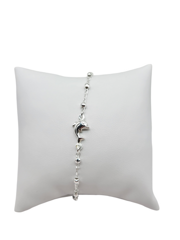 925 silver beadlet. dolphin. 7.5. 2mm