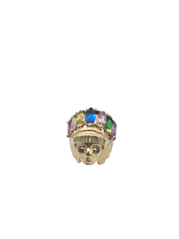 10K gold ring. Indian. Size 8