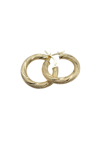 10K gold earrings. Medium snowfall. Size 2