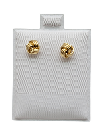 10K gold earrings. Knots.