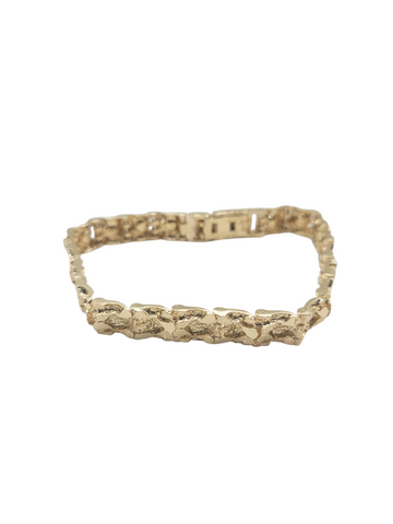 14K gold bracelet. 8in . 9mm