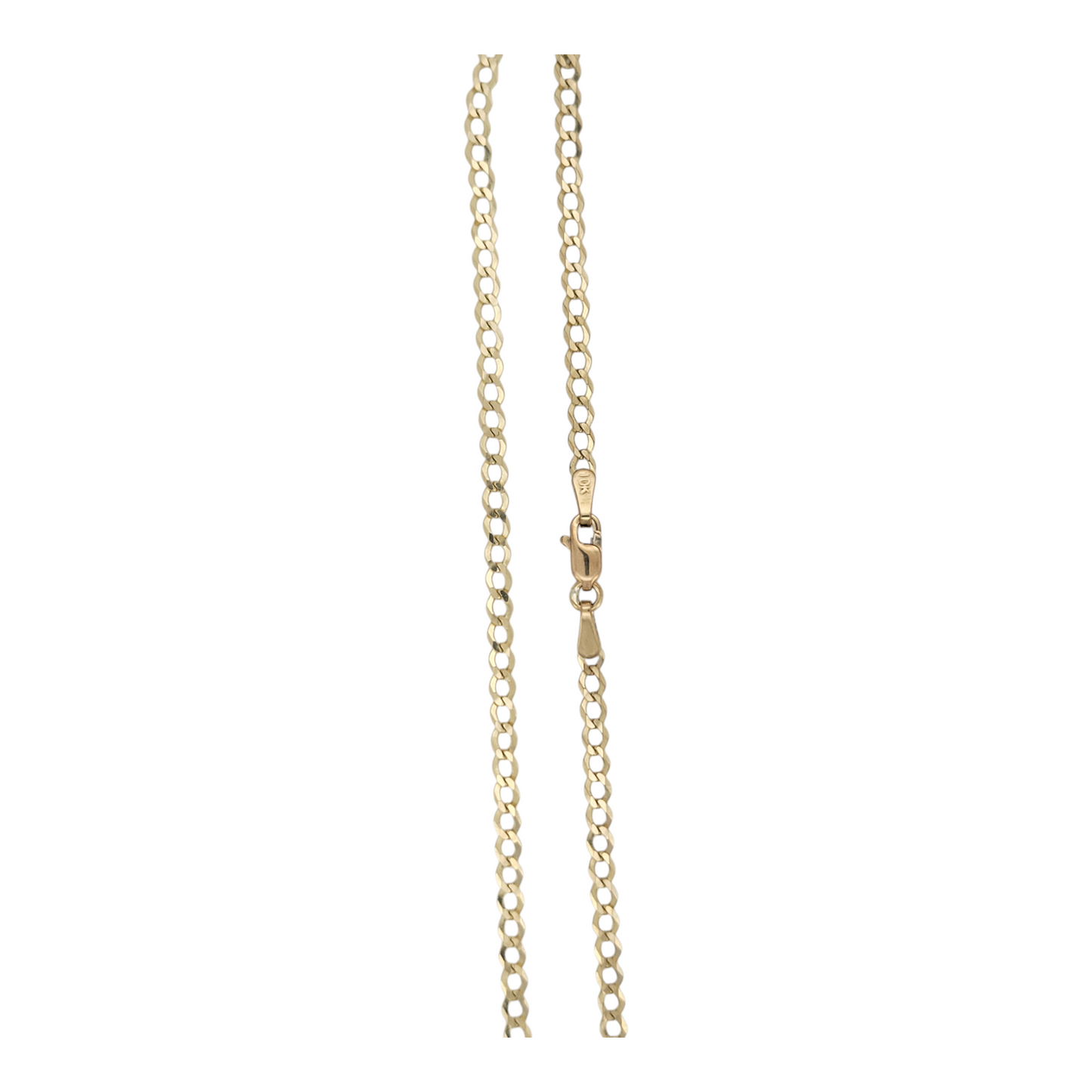 Solid 10K gold Cuban chain. 18in . 3mm