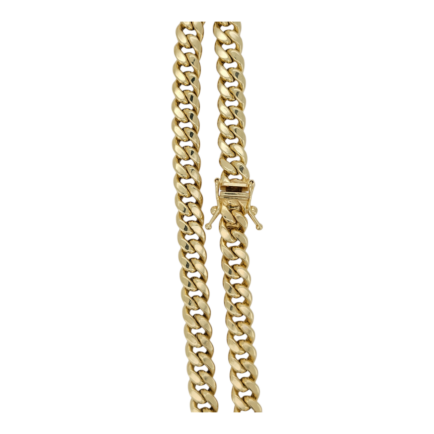 14K gold Cuban chain. Box clasp. 24in . . 6mm