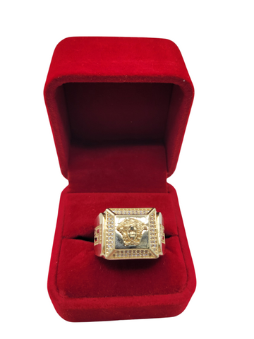 10K Gold Ring. Meduza. CZ Stone. Size 11