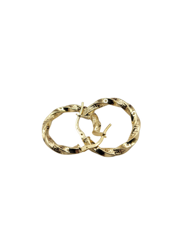 10K gold earrings. Twisted, Medusa-style. Size 2