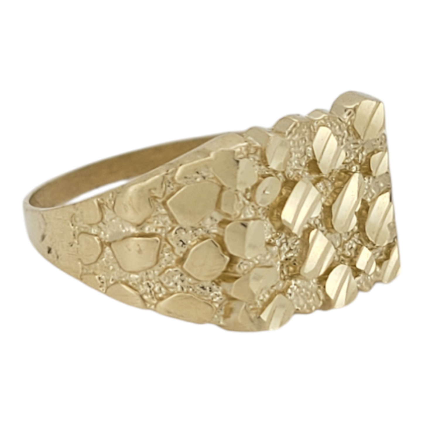 10K gold ring. Nugget style. Size 10.5