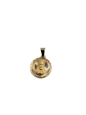 10K gold pendant. Face of Jesus.