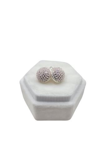 925 silver earrings. Light pink balls.