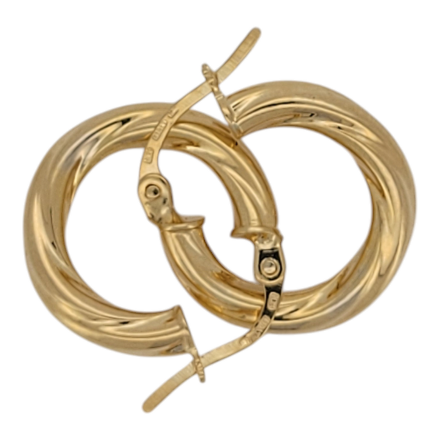 10K yellow gold hoops