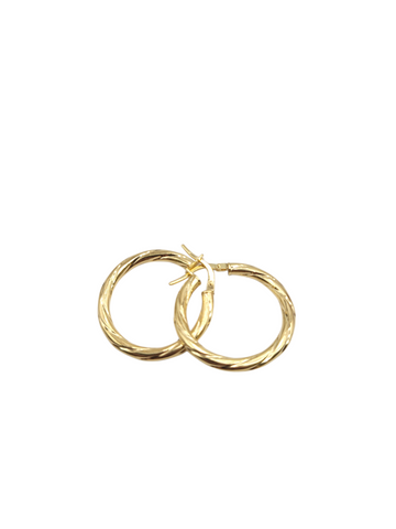 10K gold earrings. Twisted. Size 3