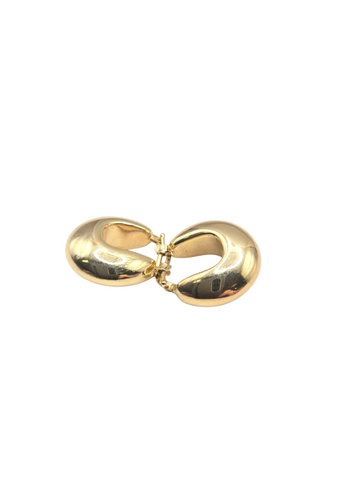 Thick 14K gold earrings.