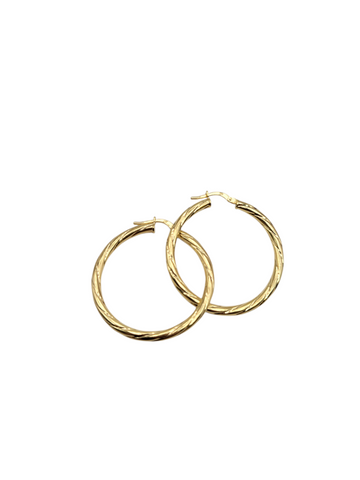 10K gold twisted earrings. Size 5