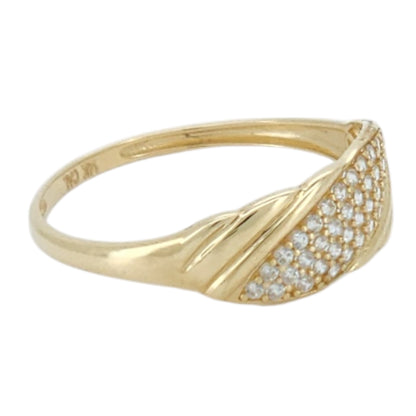 14k Gold CZ Ring, Size 8