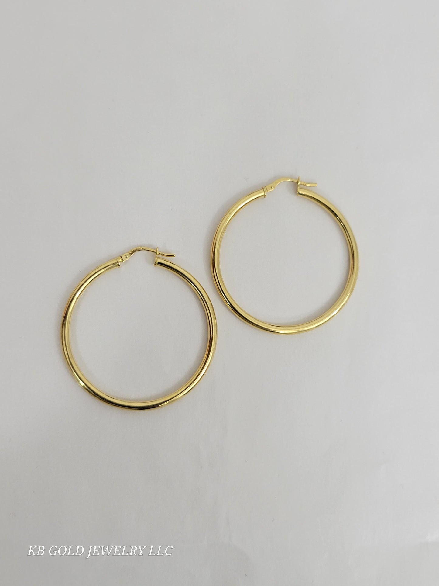 smooth 10k real gold earrings, different sizes