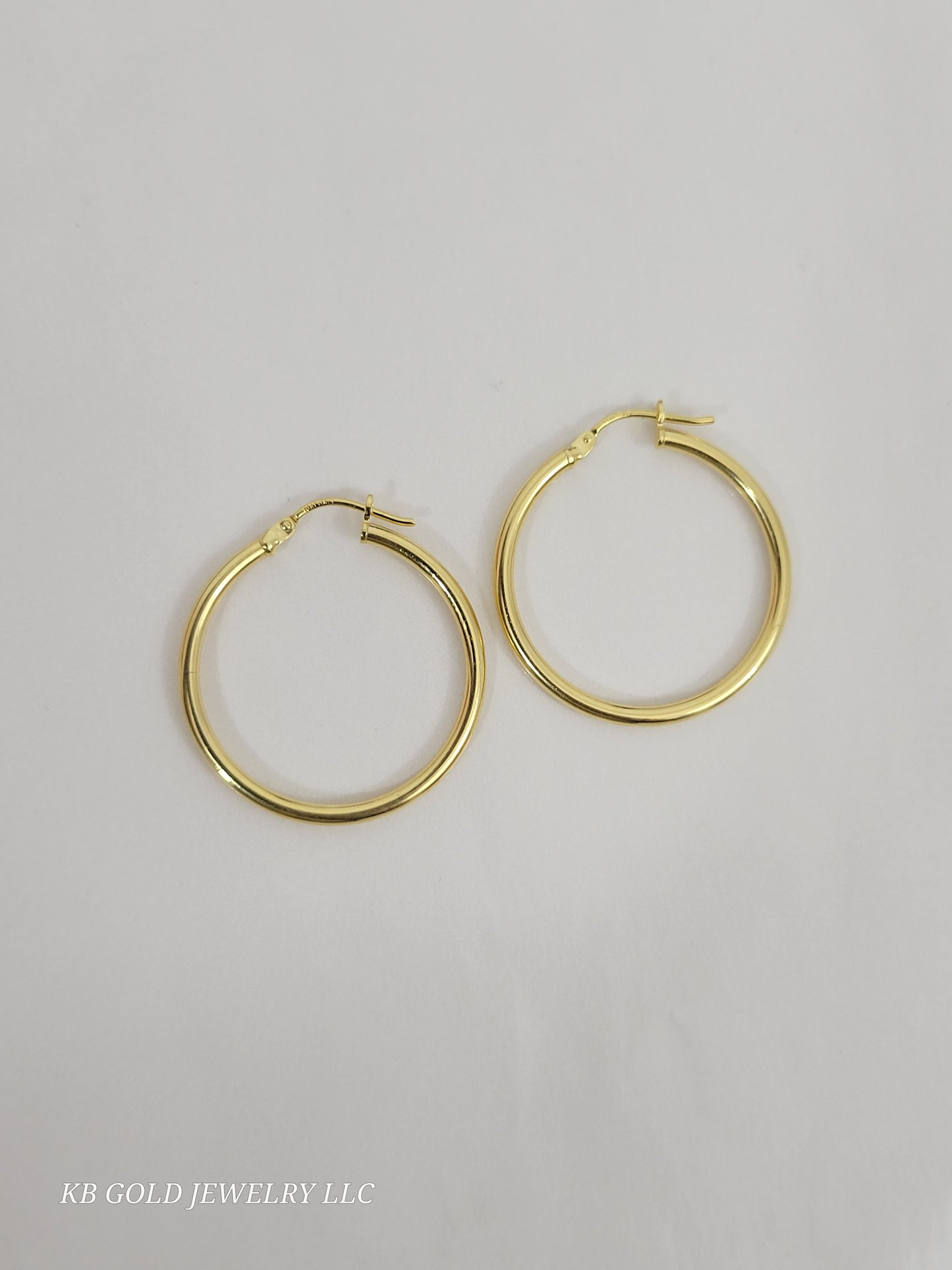 smooth 10k real gold earrings, different sizes