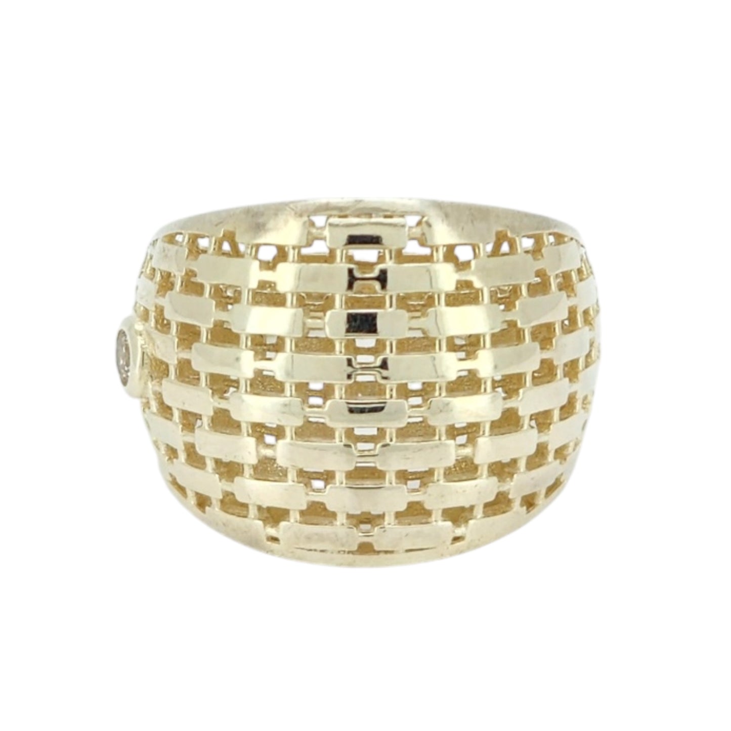 10k Gold CZ Statement ring, Size 8.5