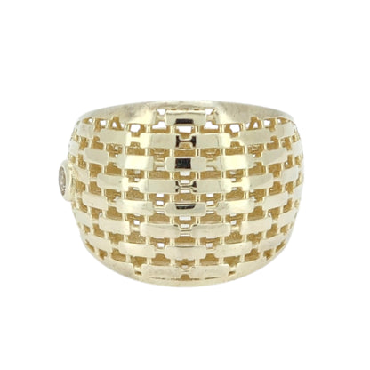 10k Gold CZ Statement ring, Size 8.5