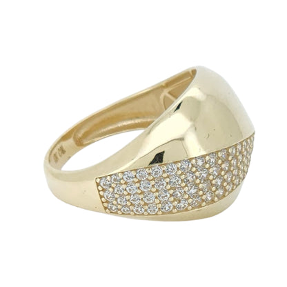 10k Gold CZ Statement ring, Size 8