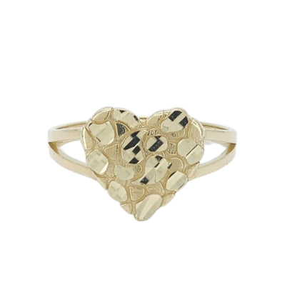10k Gold Heart Fashion Ring Size 8.5