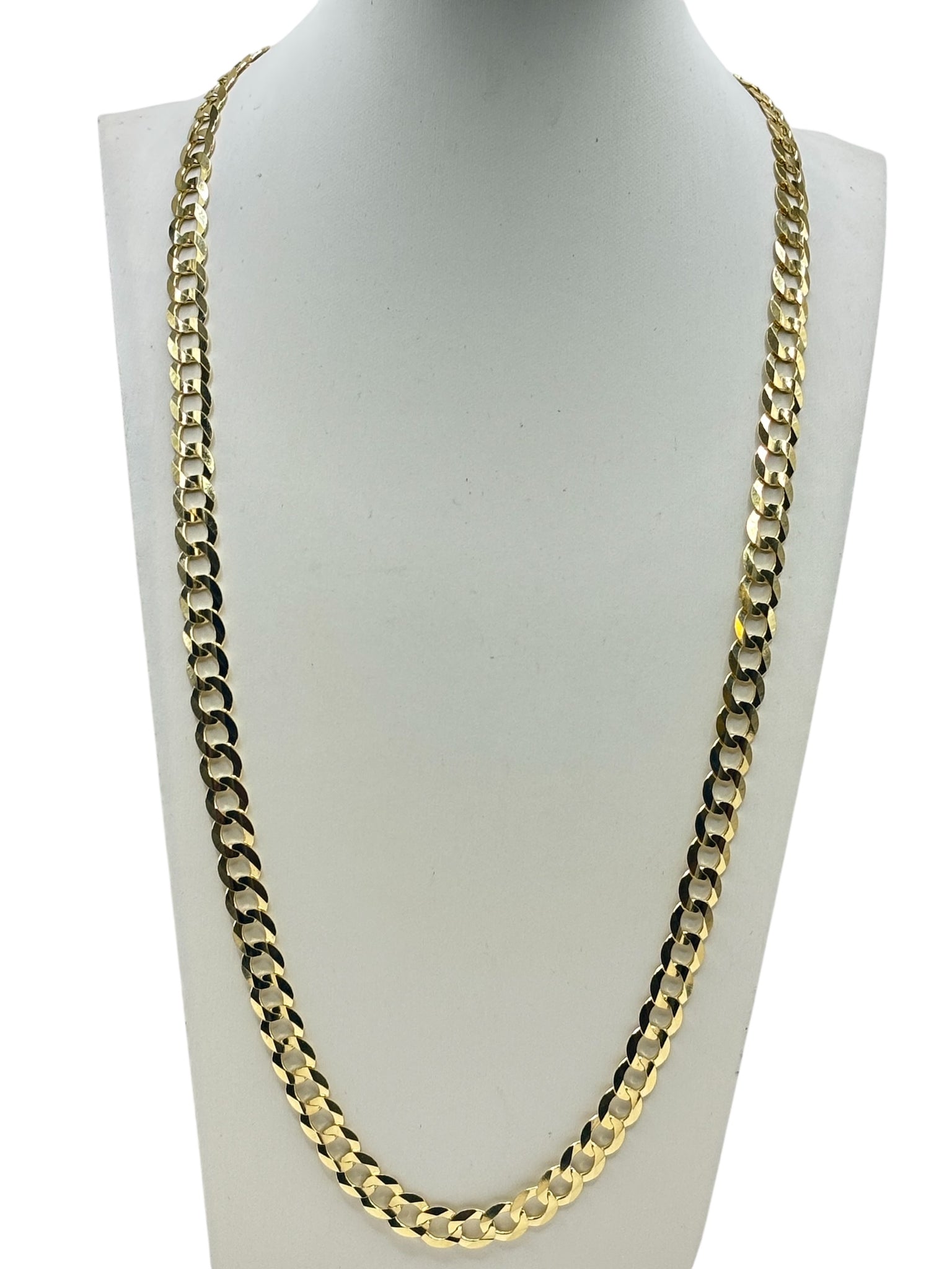 14k Gold Solid Cuban Chain 22in 6.9mm