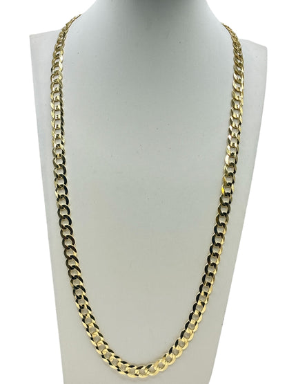14k Gold Solid Cuban Chain 22in 6.9mm