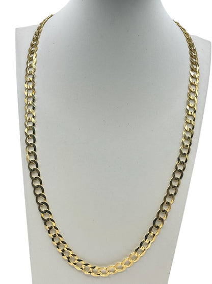 14k gold solid Cuban Chain 20in 6.9mm