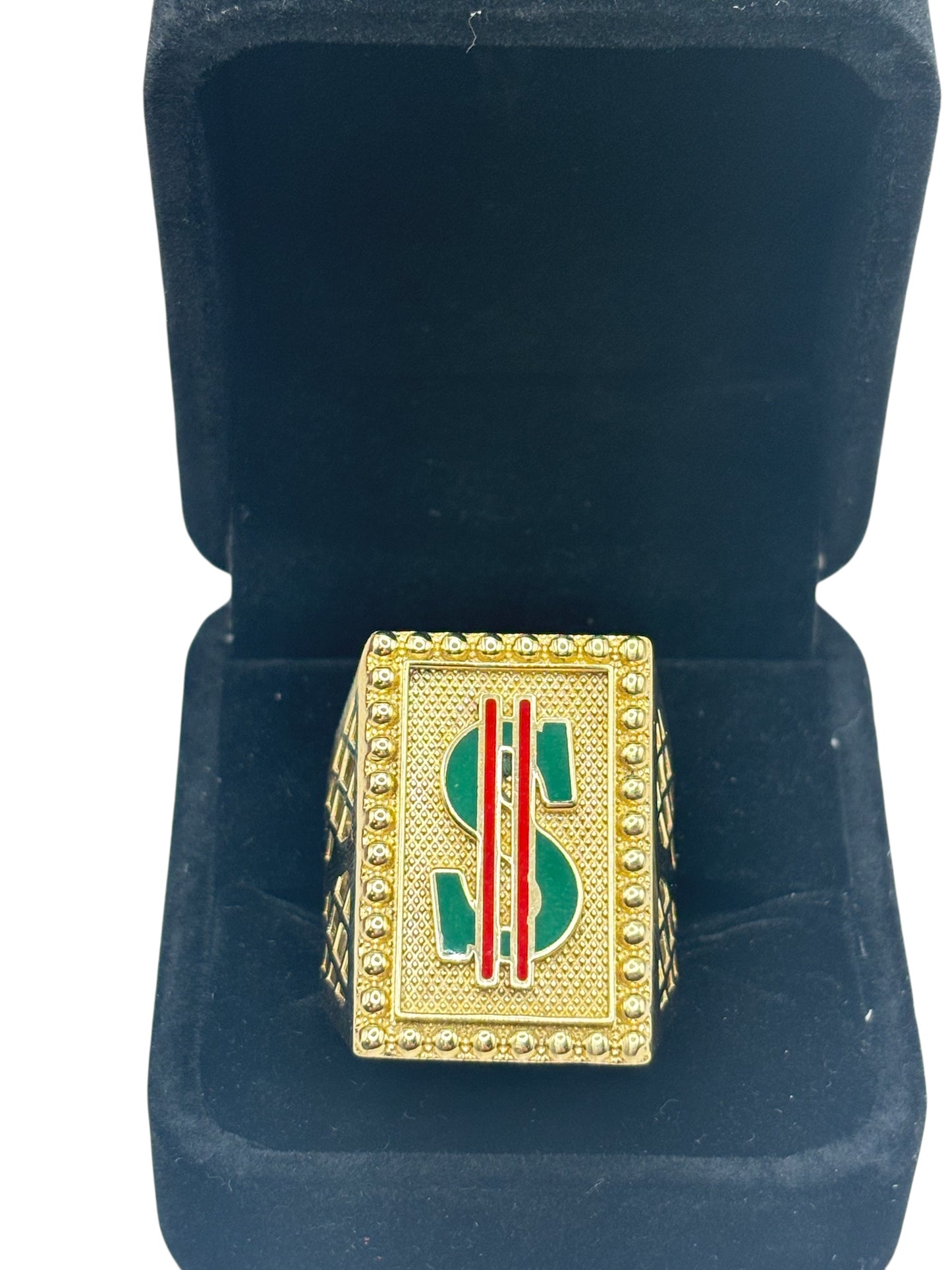 14k Gold ring with money sign size 11