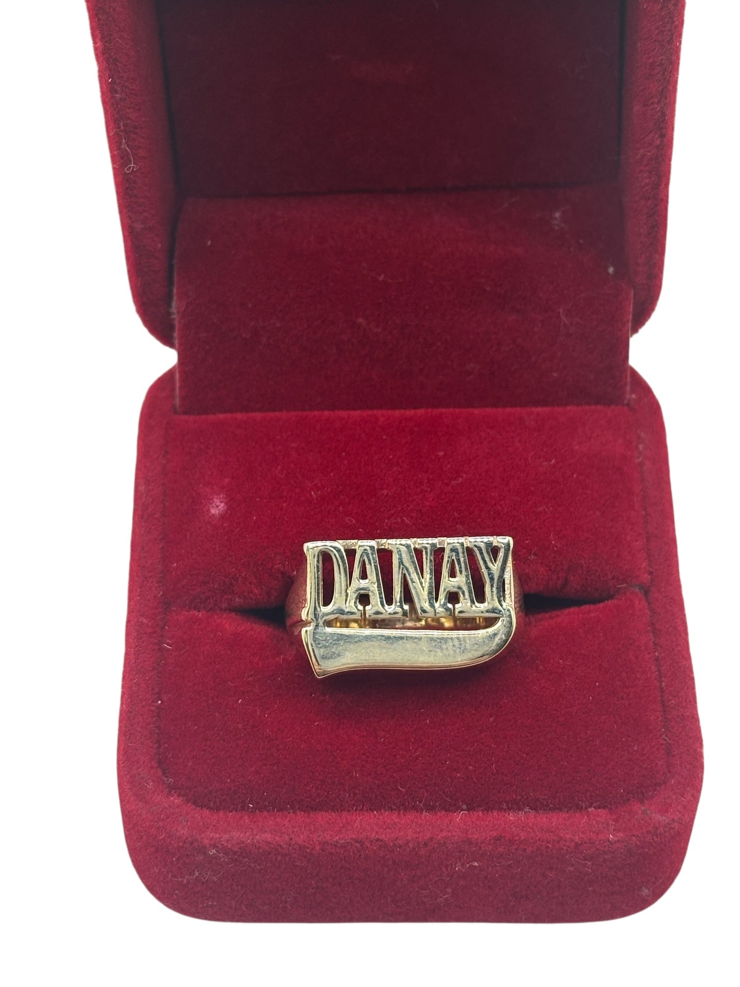 10k gold name ring size 8