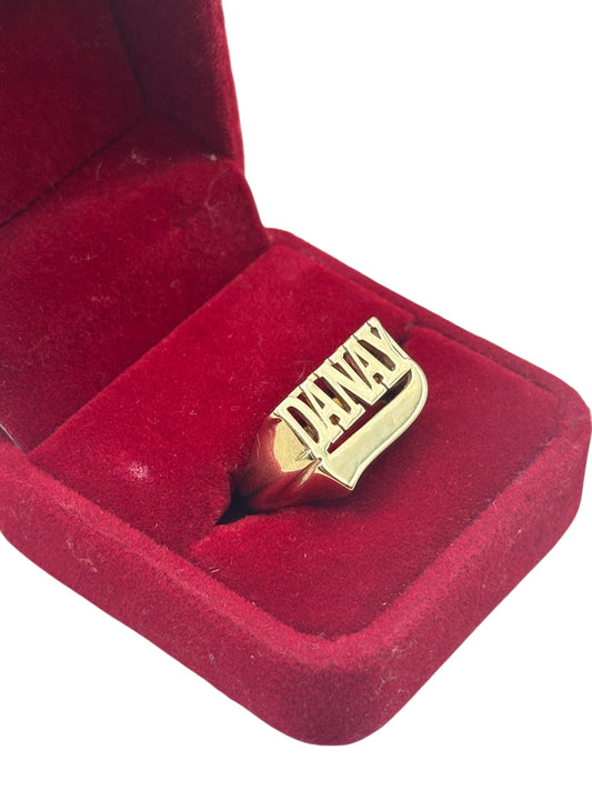 10k gold name ring size 8