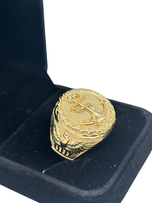 10k gold anchor ring size 11