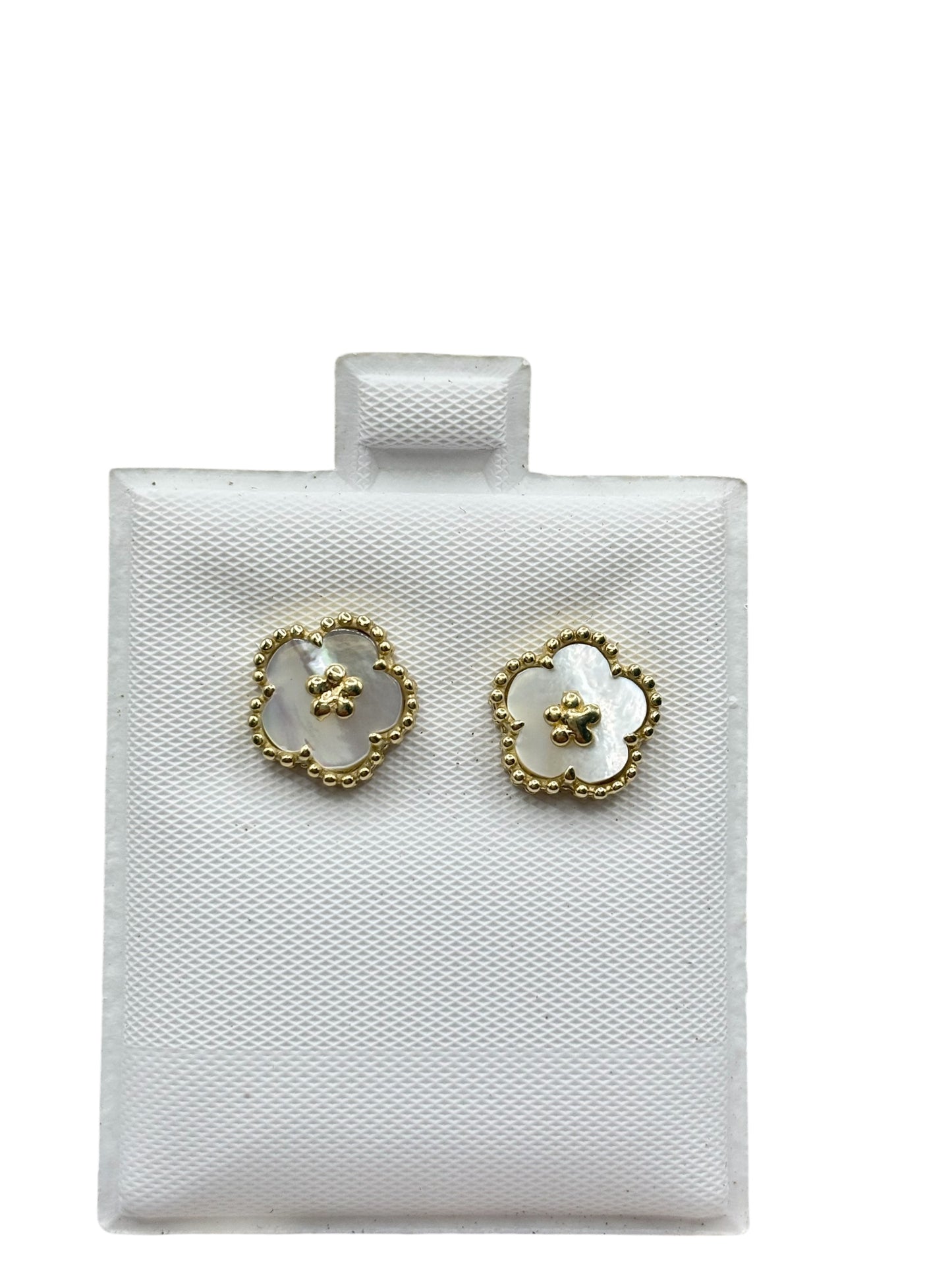 10k gold flower earrings