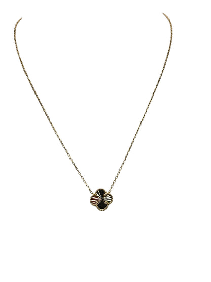 10k Gold Chain with clover pendant 18in 1.2mm