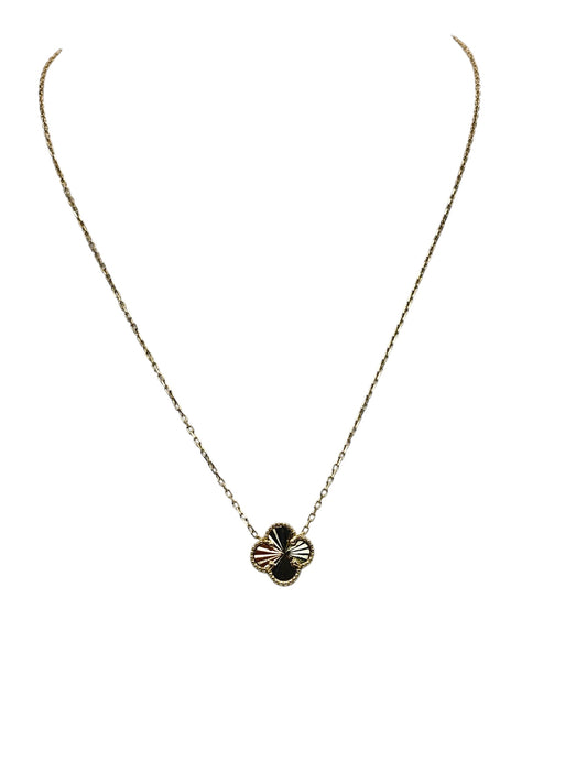 10k Gold Chain with clover pendant 18in 1.2mm