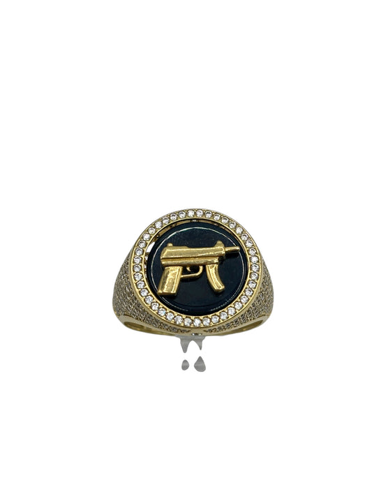 10k Gold ring of gun size 11