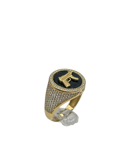 10k Gold ring of gun size 11