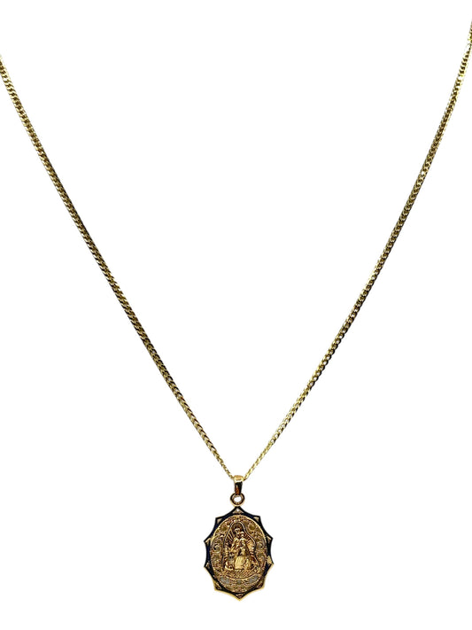 10k gold Cuban chain with charity pendant ,22in 1.9mm