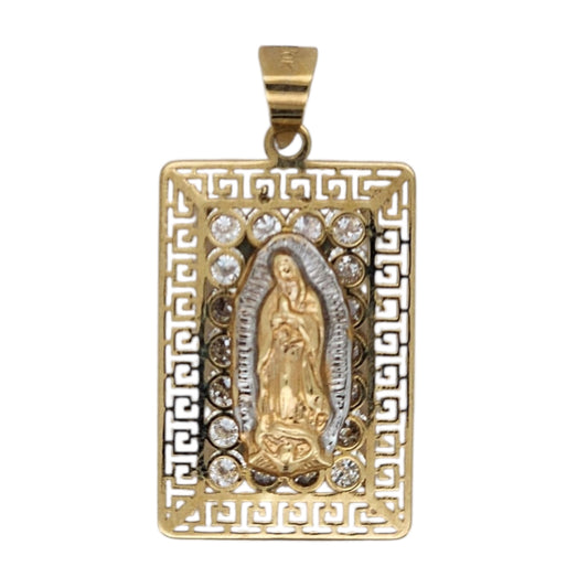 10k Gold Virgin of Guadalupe Pendant